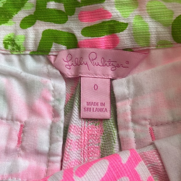 Lilly Pulitzer Pink and Green Patterned Shorts - Picture 3 of 5